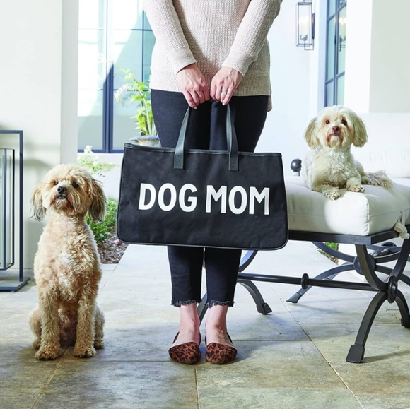 Santa Barbara Tote Dog Mom Black - Picture 2 of 9